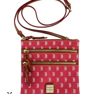 Dooney & Bourke Red “B” Patterned Red Sox Crossbody Bag